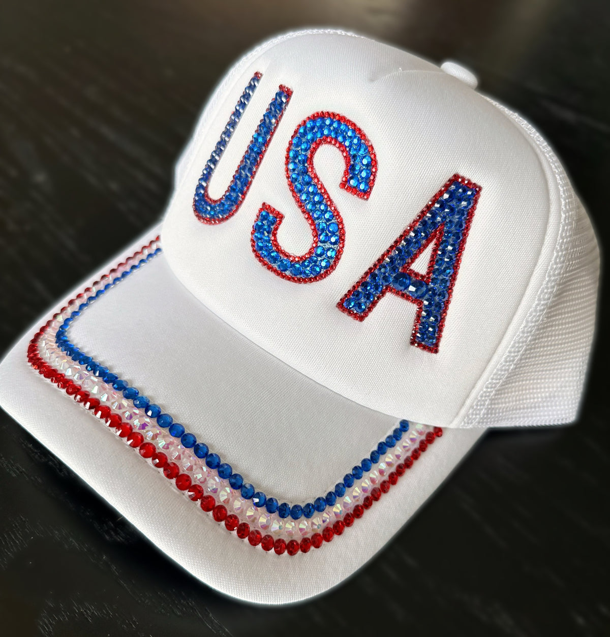 USA & FIRECRACKER - Bedazzled Trucker Hat