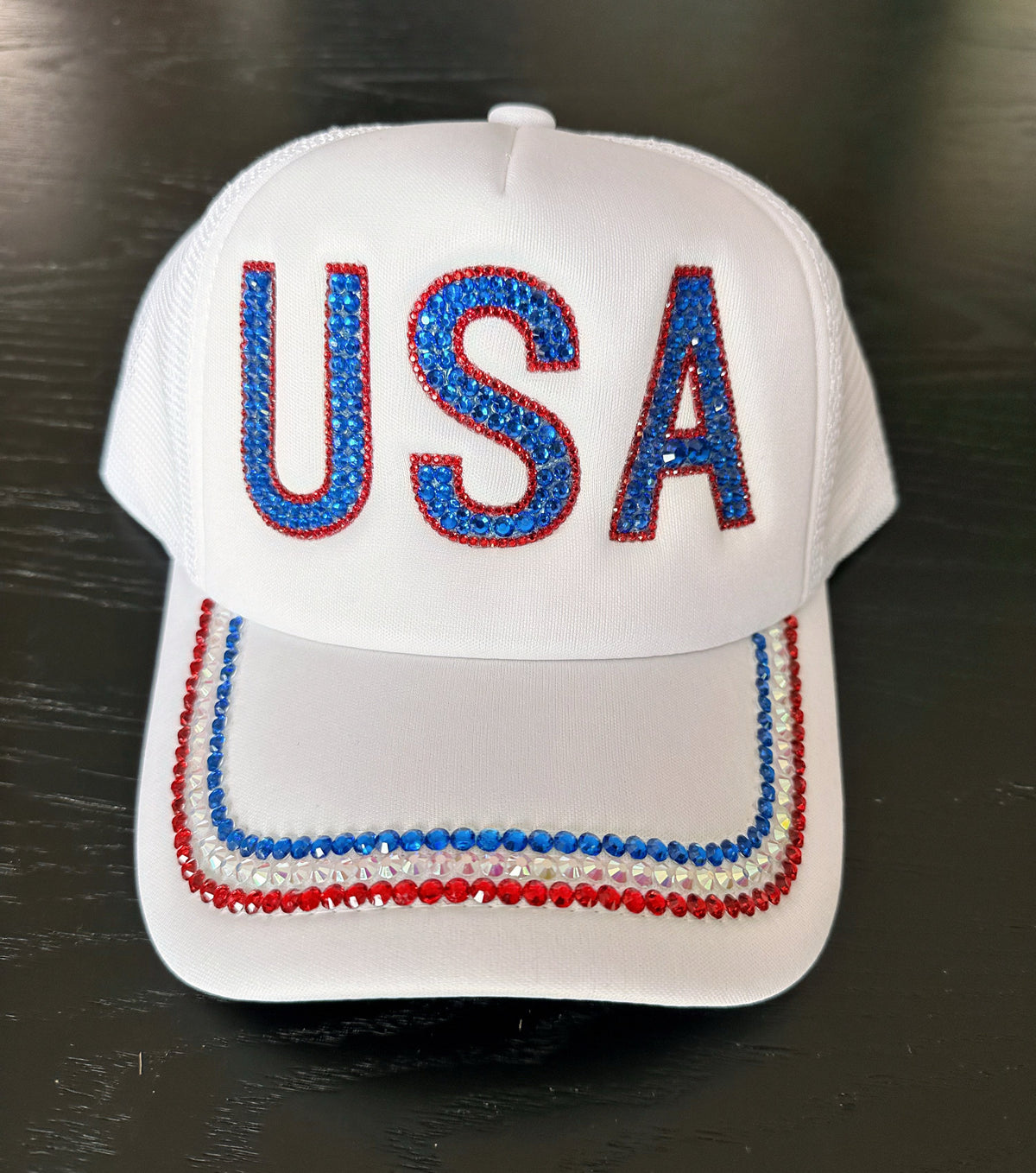 USA & FIRECRACKER - Bedazzled Trucker Hat