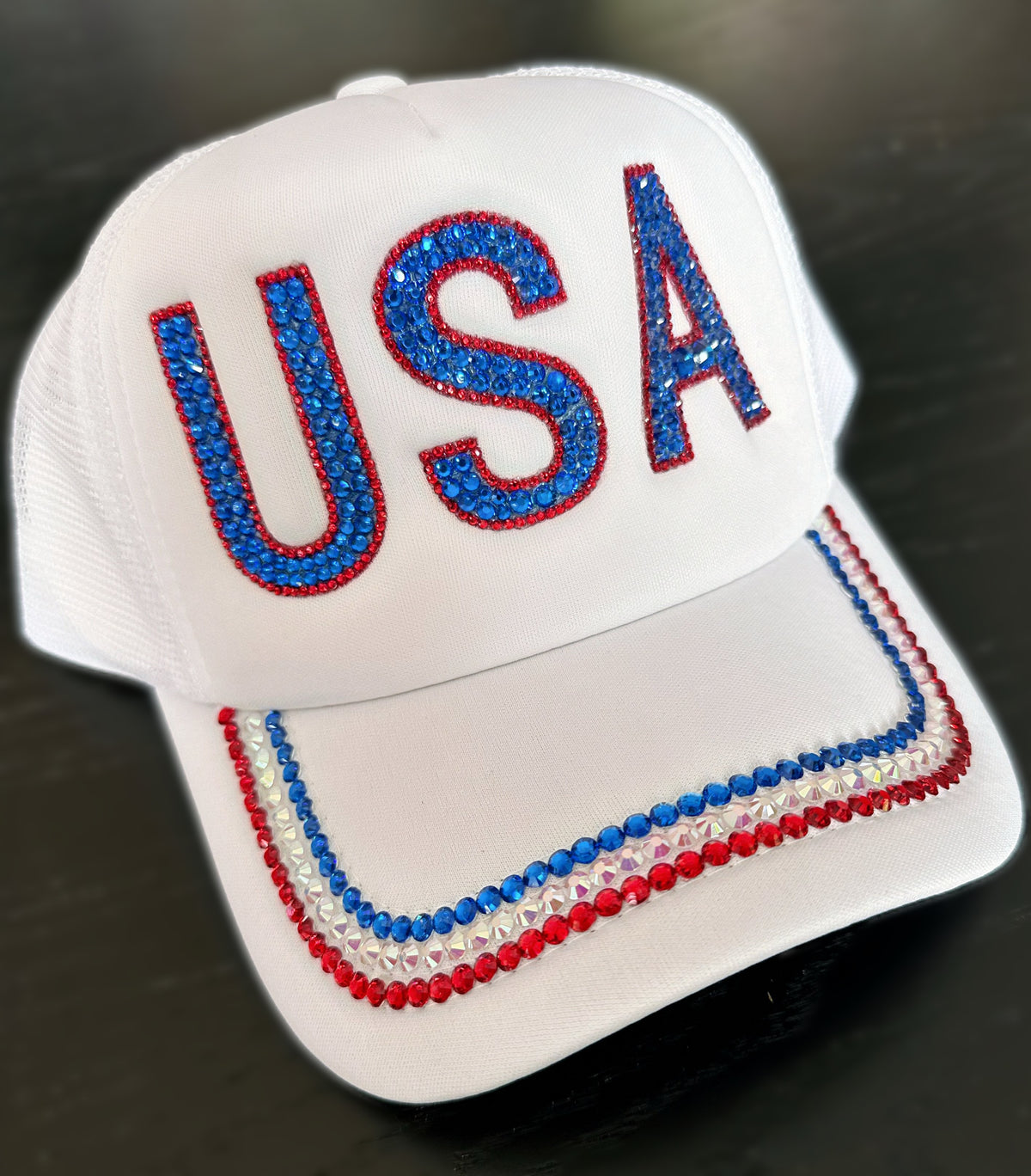 USA & FIRECRACKER - Bedazzled Trucker Hat