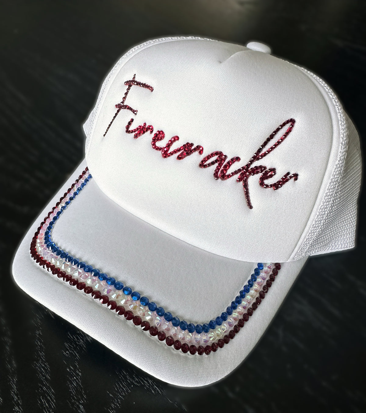USA & FIRECRACKER - Bedazzled Trucker Hat