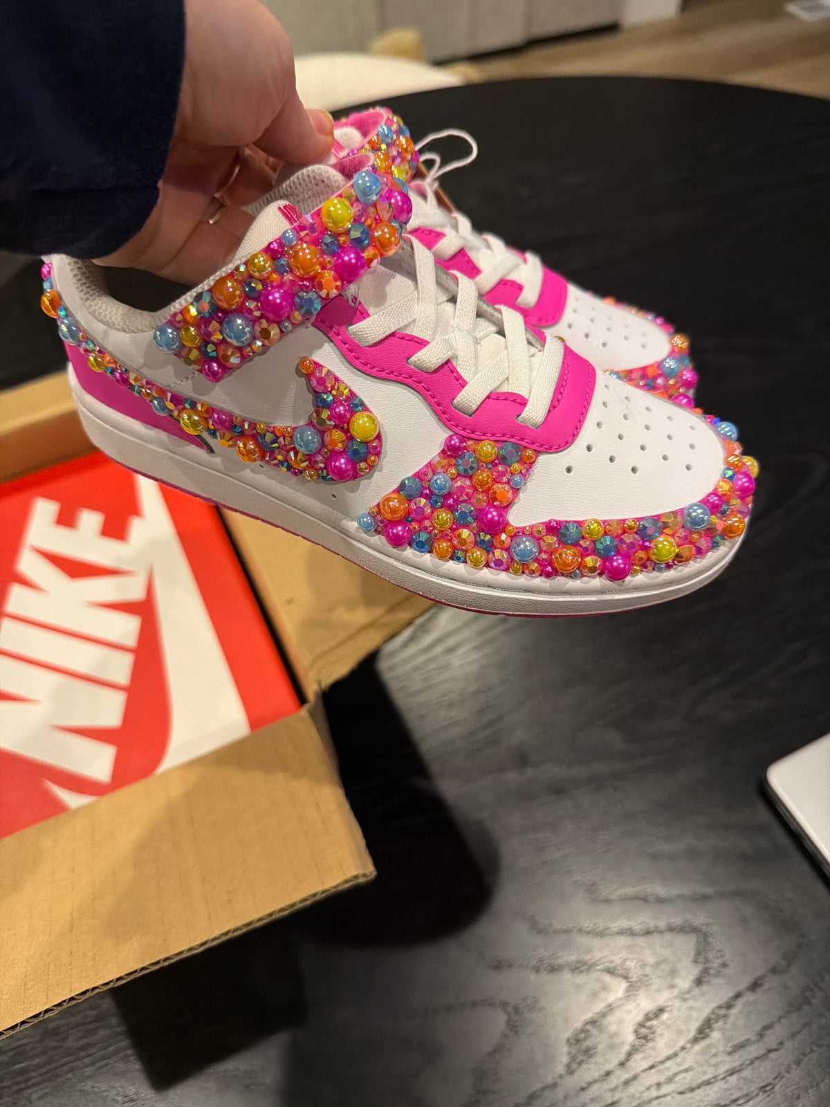 Big Kids Sparkling Bedazzled Girls’ Gym Shoes – Customizable & Fun! (Copy) (Copy)