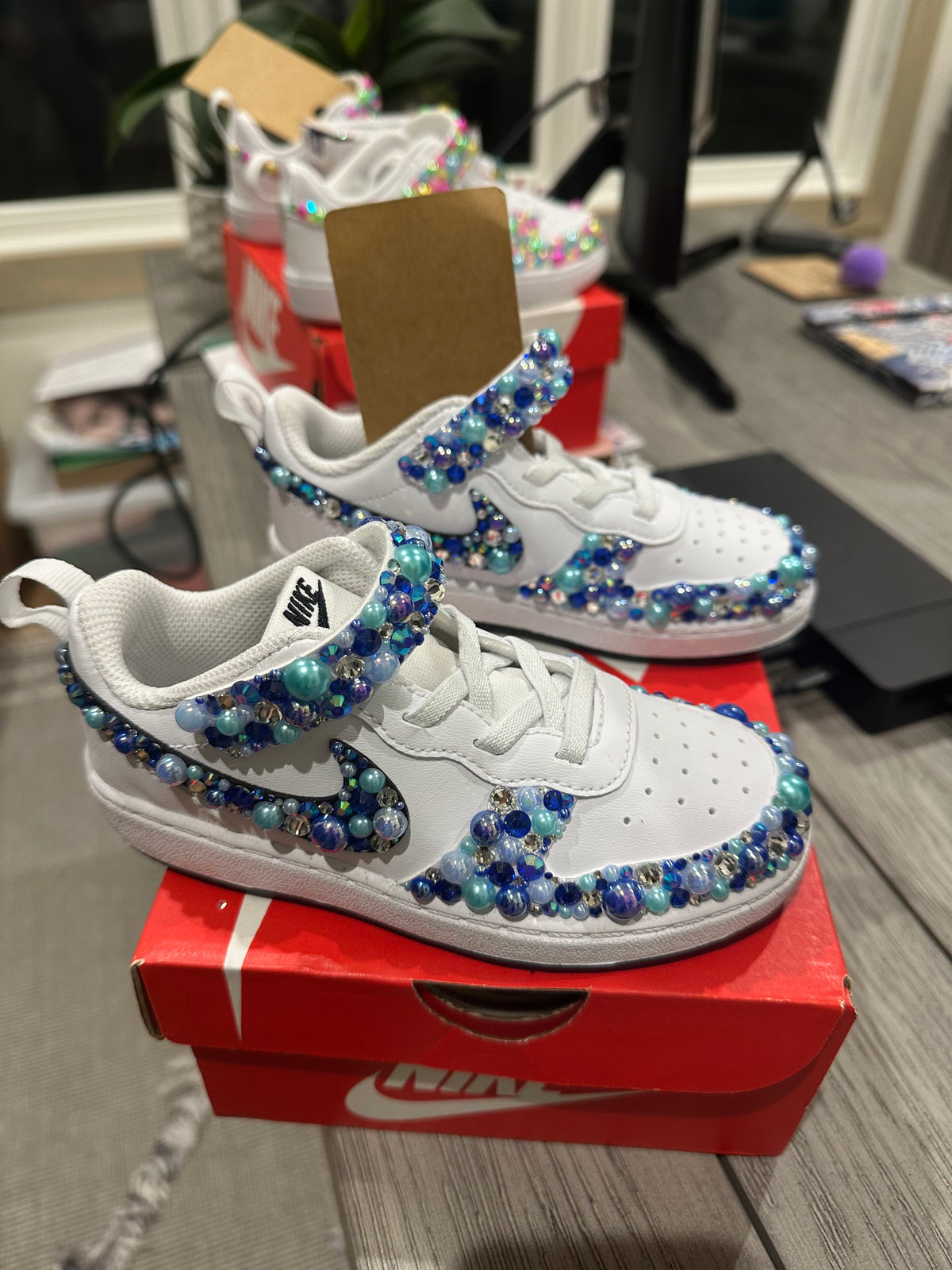 Big Kids Sparkling Bedazzled Girls’ Gym Shoes – Customizable & Fun! (Copy) (Copy)