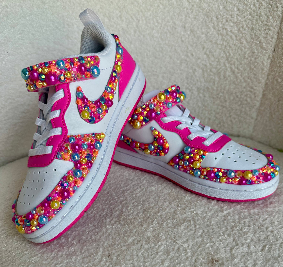 Big Kids Sparkling Bedazzled Girls’ Gym Shoes – Customizable & Fun! (Copy) (Copy)
